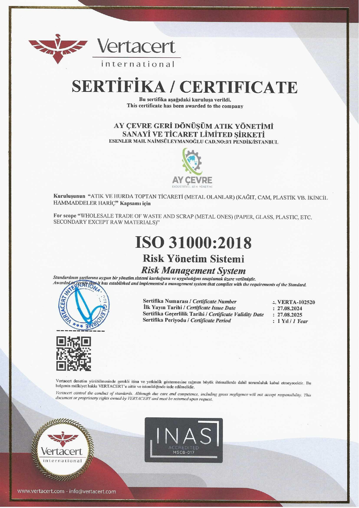 aycevre-iso-31000-sertifikasi