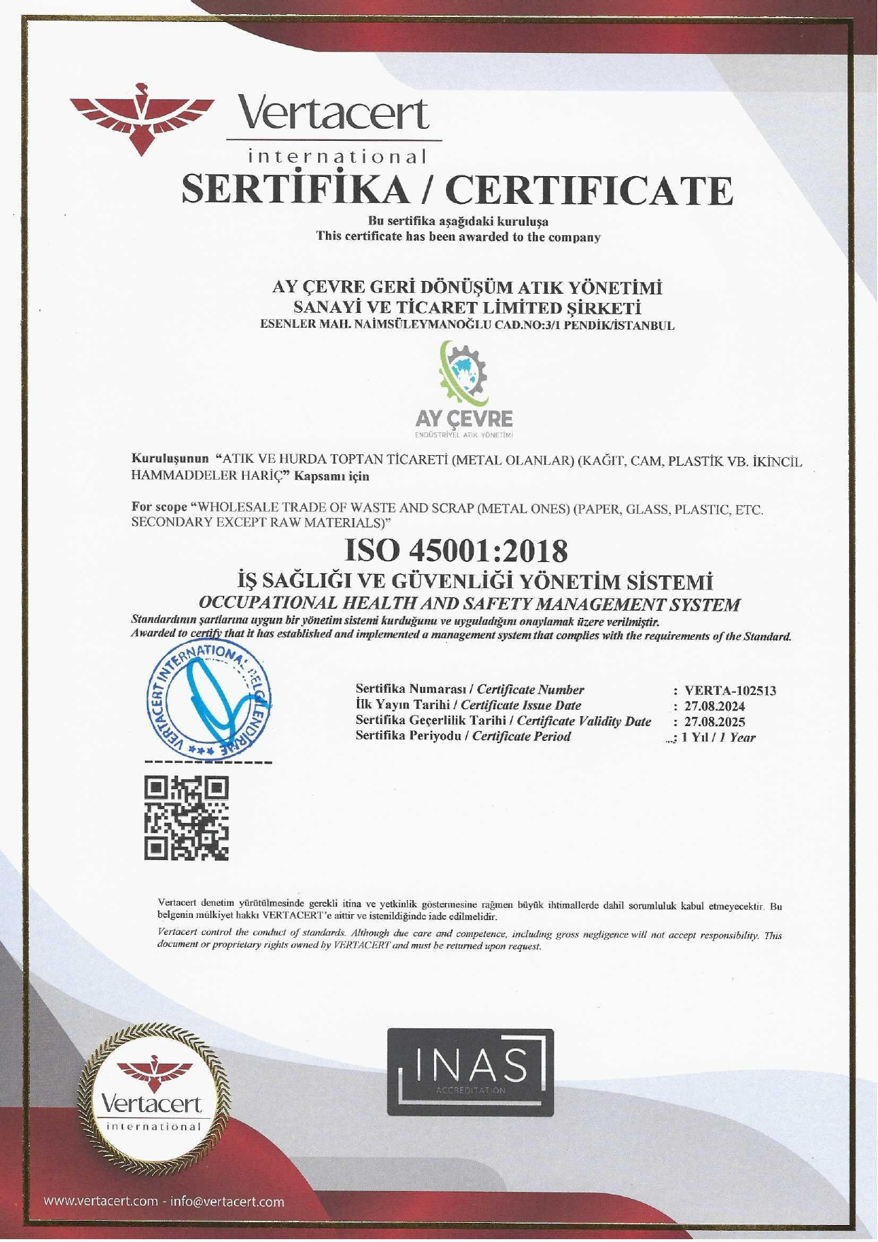 aycevre-iso-45001-sertifikasi